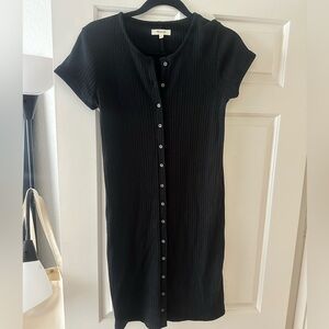 Madewell Cotton Blend Ribbed Dress